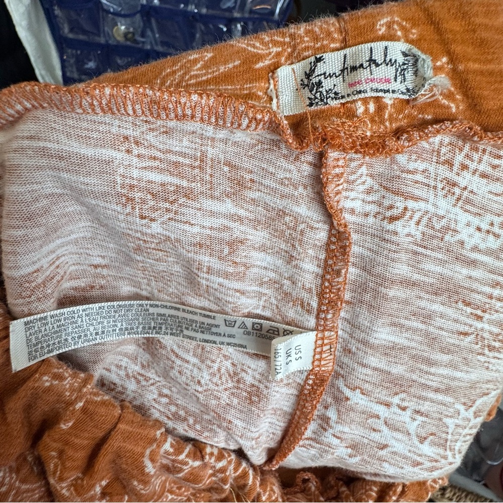 Free People Intimately Orange Patterned Harem Pan… - image 4